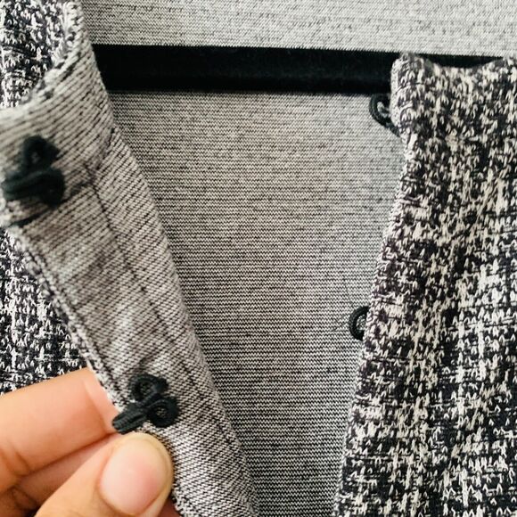 J Jill Cardigan S Gray  Wearever Collection Tweed Open Stretch Career Preppy - Picture 4 of 10